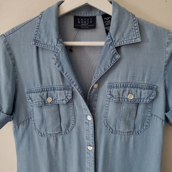 × SOLD ×Crazy Horse • Lyocel Chambray Maxi size 4P - Picture 2 of 7